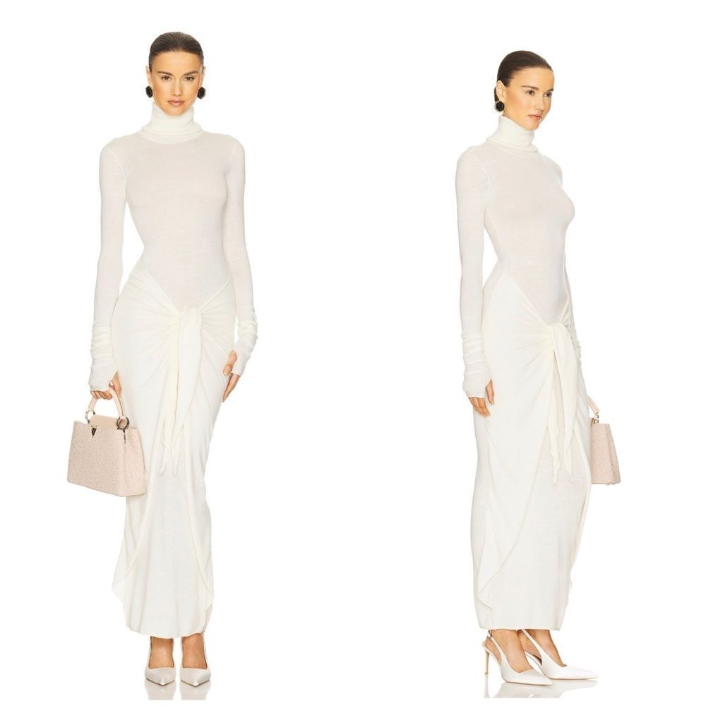 NWT HELSA Oakleigh Maxi Knit Dress in Ivory